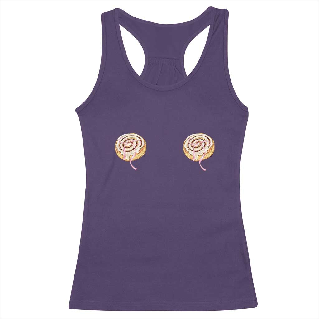 Funny Cinnamon Roll Racerback Tank Top Double Bakery Meme TS14 Purple Print Your Wear