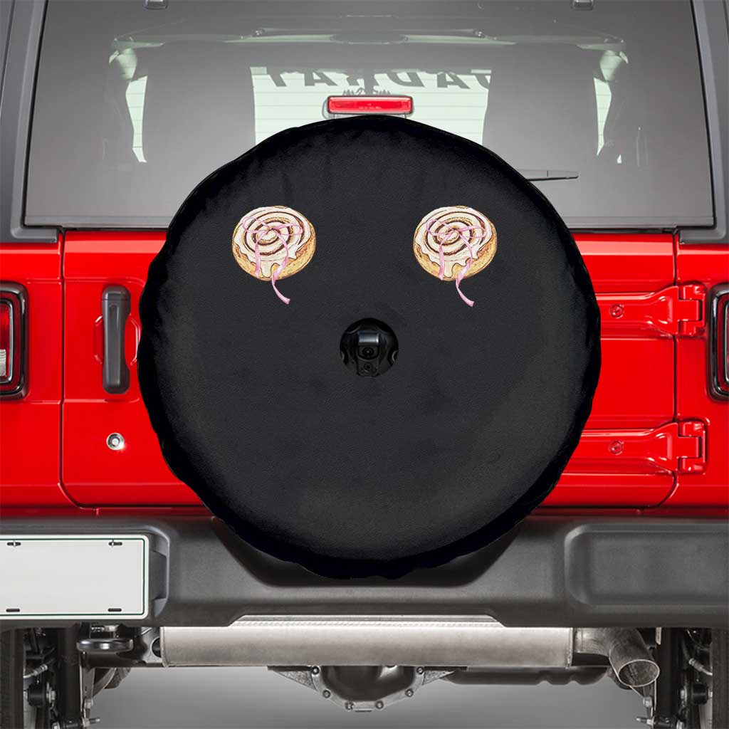Funny Cinnamon Roll Spare Tire Cover Double Bakery Meme TS14 Black Print Your Wear