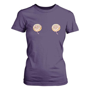 Funny Cinnamon Roll T Shirt For Women Double Bakery Meme TS14 Purple Print Your Wear
