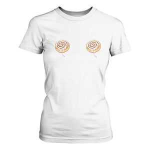Funny Cinnamon Roll T Shirt For Women Double Bakery Meme TS14 White Print Your Wear