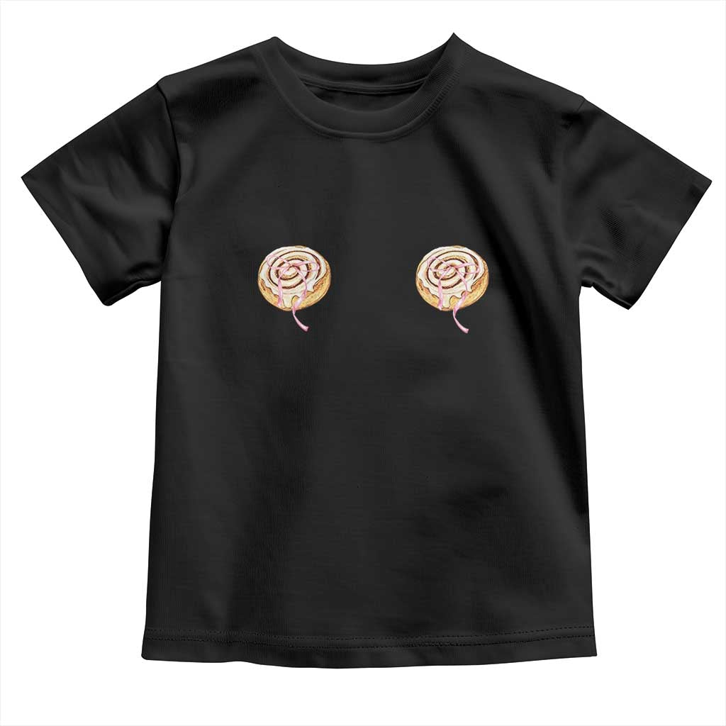 Funny Cinnamon Roll Toddler T Shirt Double Bakery Meme TS14 Black Print Your Wear