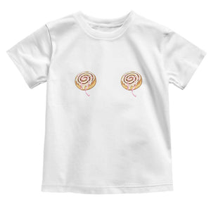 Funny Cinnamon Roll Toddler T Shirt Double Bakery Meme TS14 White Print Your Wear
