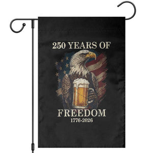 250 Years Of Freedom Garden Flag Bald Eagle Drinking Beer American Flag TS14 Black Print Your Wear