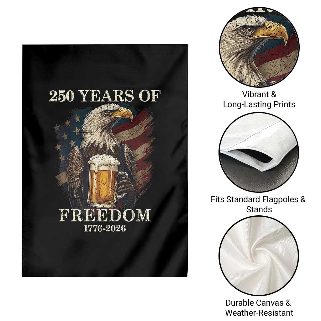 250 Years Of Freedom Garden Flag Bald Eagle Drinking Beer American Flag TS14 Print Your Wear
