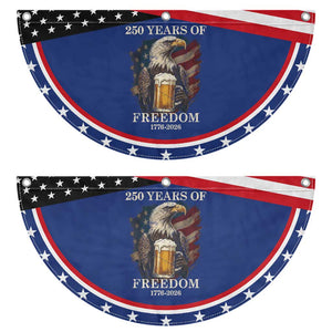 250 Years Of Freedom Patriotic Fan Flag Bald Eagle Drinking Beer American Flag