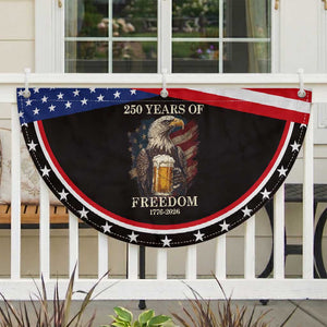250 Years Of Freedom Patriotic Fan Flag Bald Eagle Drinking Beer American Flag