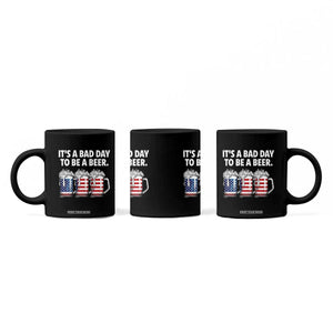 Beer American Flag 4th of July Coffee Mug Bad Day to Be A Beer TS14 Print Your Wear