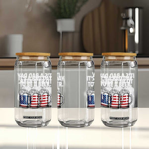 Beer American Flag 4th of July Glass Can Bad Day to Be A Beer TS14 Print Your Wear