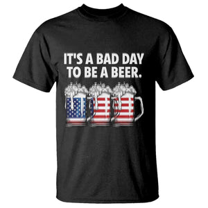 Beer American Flag 4th of July T Shirt Bad Day to Be A Beer TS14 Black Print Your Wear