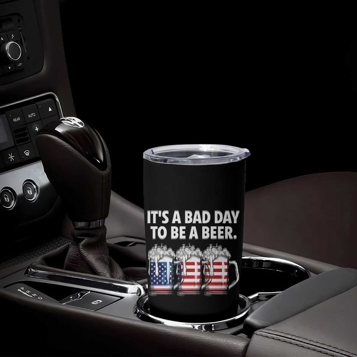 Beer American Flag 4th of July Tumbler Cup Bad Day to Be A Beer TS14 Print Your Wear