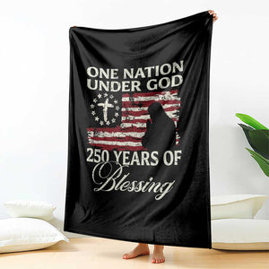 250th Anniversary USA Throw Blanket One Nation Under God 250 Years Of Blessing TS14 Print Your Wear