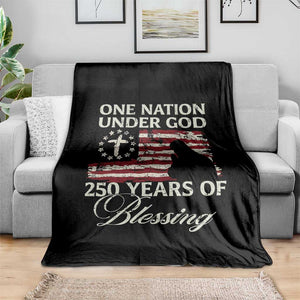 250th Anniversary USA Throw Blanket One Nation Under God 250 Years Of Blessing TS14 Print Your Wear