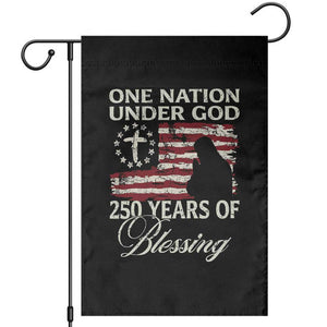 250th Anniversary USA Garden Flag One Nation Under God 250 Years Of Blessing TS14 Black Print Your Wear