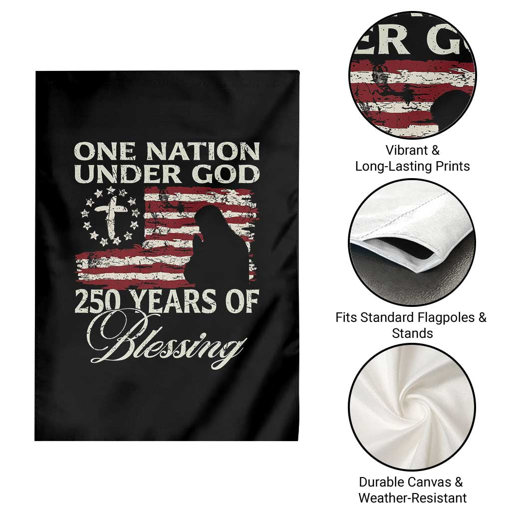 250th Anniversary USA Garden Flag One Nation Under God 250 Years Of Blessing TS14 Print Your Wear