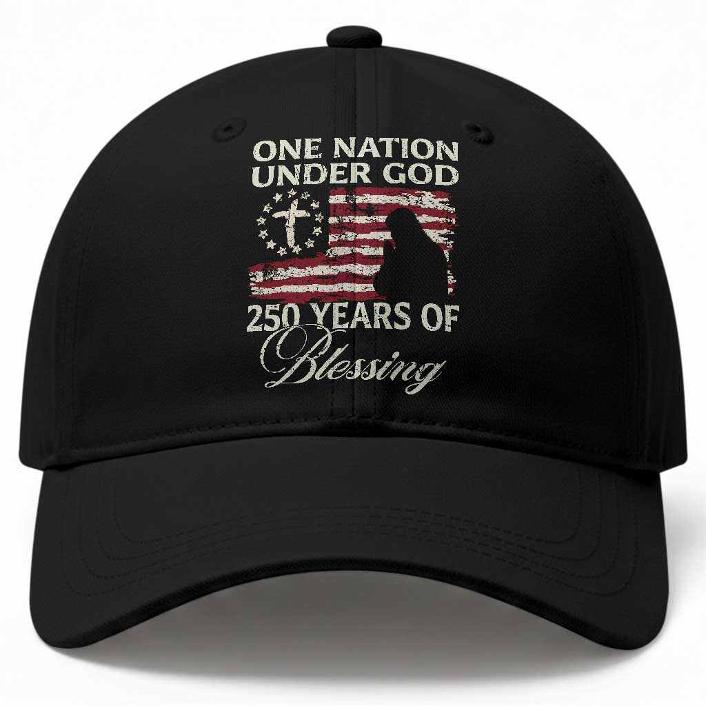 250th Anniversary USA Baseball Cap One Nation Under God 250 Years Of Blessing TS14 Print Your Wear