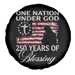 250th Anniversary USA Spare Tire Cover One Nation Under God 250 Years Of Blessing TS14 Print Your Wear