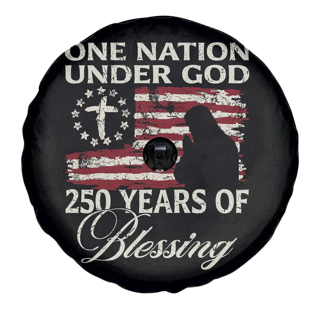 250th Anniversary USA Spare Tire Cover One Nation Under God 250 Years Of Blessing TS14 Print Your Wear