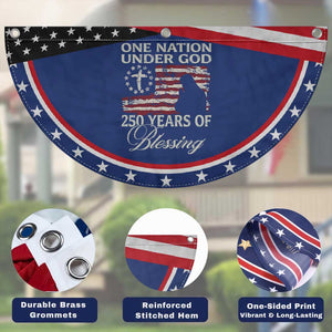 250th Anniversary USA Patriotic Fan Flag One Nation Under God 250 Years Of Blessing