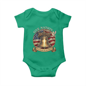 One Nation Under God 250 Years Of Blessing Baby Onesie Christian Cross Bald Eagle 4th of July TS14 Irish Green Print Your Wear