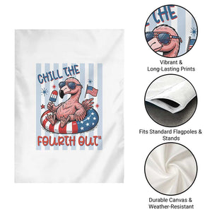 Chill The Fourth Out Garden Flag Flamerica Flamingo 4th Of July