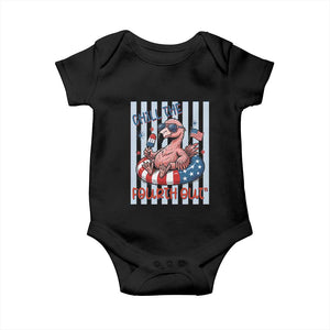Chill The Fourth Out Baby Onesie Flamerica Flamingo 4th Of July