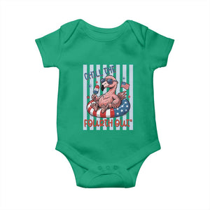 Chill The Fourth Out Baby Onesie Flamerica Flamingo 4th Of July