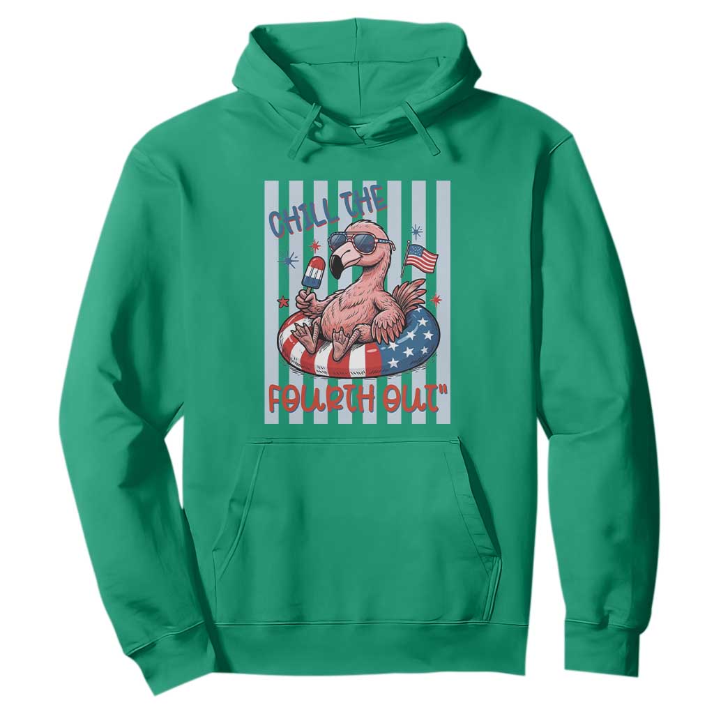 Chill The Fourth Out Hoodie Flamerica Flamingo 4th Of July
