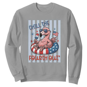 Chill The Fourth Out Sweatshirt Flamerica Flamingo 4th Of July