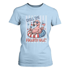 Chill The Fourth Out T Shirt For Women Flamerica Flamingo 4th Of July