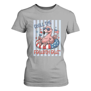 Chill The Fourth Out T Shirt For Women Flamerica Flamingo 4th Of July