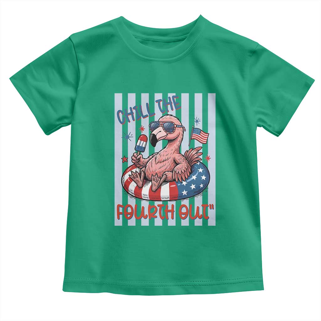Chill The Fourth Out Toddler T Shirt Flamerica Flamingo 4th Of July