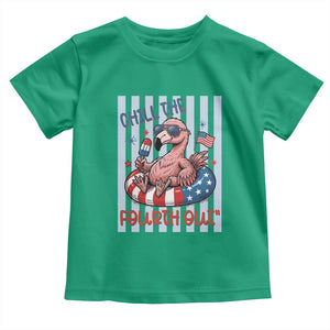 Chill The Fourth Out Toddler T Shirt Flamerica Flamingo 4th Of July