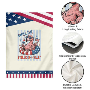 Chill The Fourth Out Patriotic Garden Flag Flamerica Flamingo 4th Of July TS14 Print Your Wear