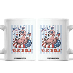 Chill The Fourth Out Coffee Mug Flamerica Flamingo 4th Of July