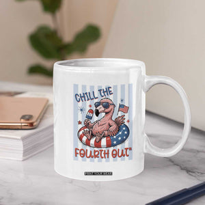 Chill The Fourth Out Coffee Mug Flamerica Flamingo 4th Of July