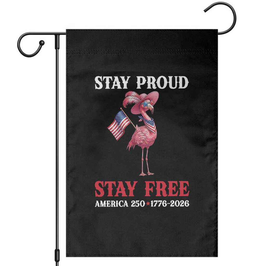 250 Years Anniversary Garden Flag Flamingo 4Th Of July Patriotic USA Independence Flamerica TS14 Black Print Your Wear
