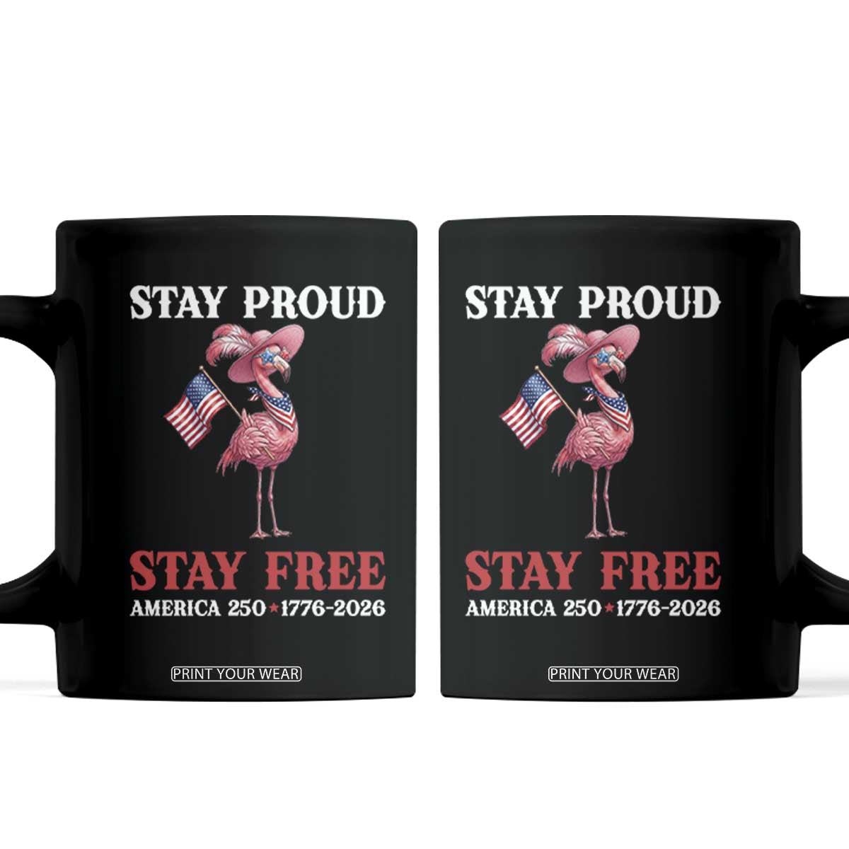 250 Years Anniversary Coffee Mug Flamingo 4Th Of July Patriotic USA Independence Flamerica