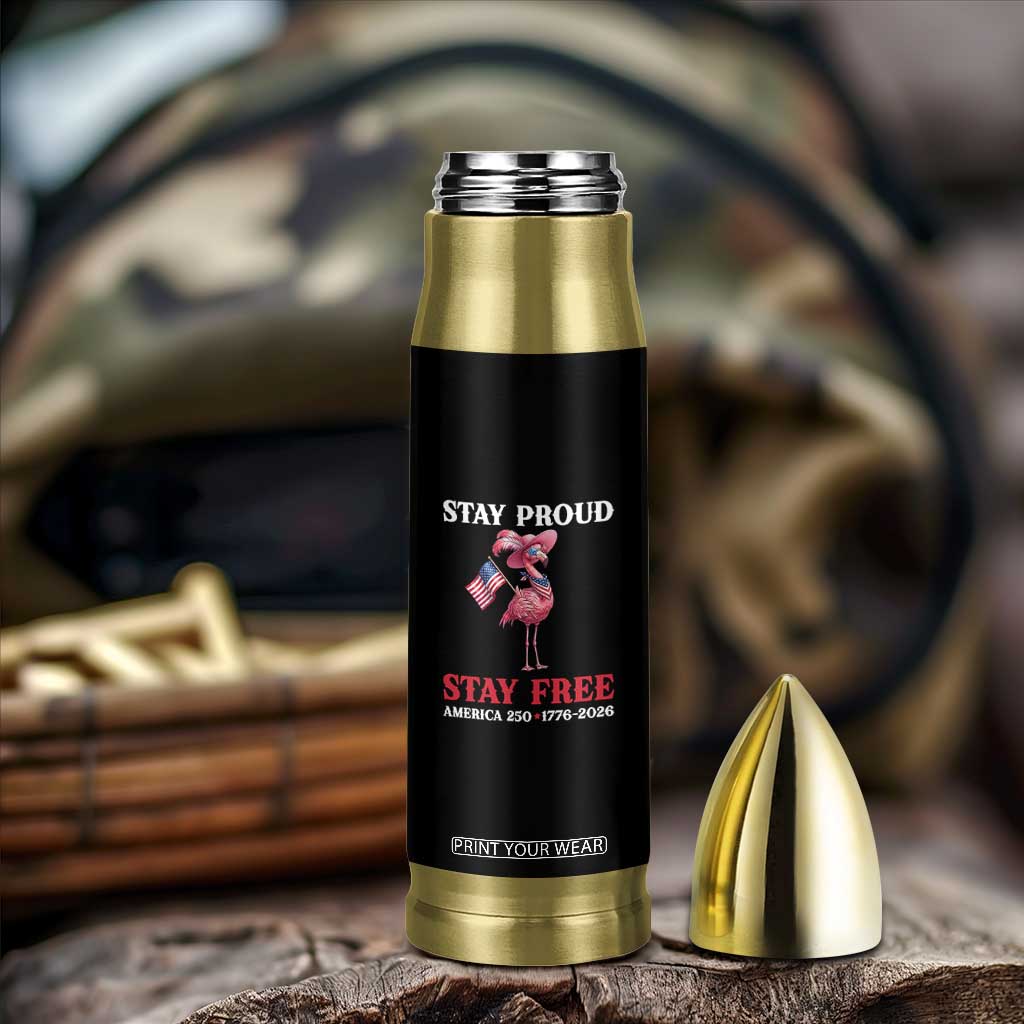250 Years Anniversary Bullet Tumbler Flamingo 4Th Of July Patriotic USA Independence Flamerica