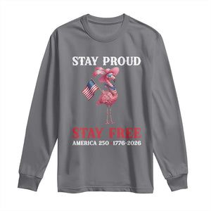 250 Years Anniversary Long Sleeve Shirt Flamingo 4Th Of July Patriotic USA Independence Flamerica
