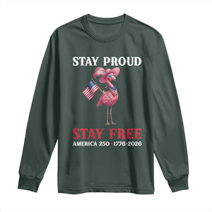250 Years Anniversary Long Sleeve Shirt Flamingo 4Th Of July Patriotic USA Independence Flamerica