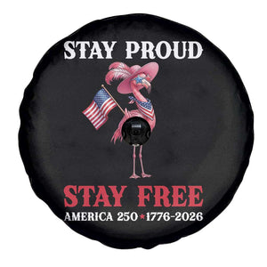 250 Years Anniversary Spare Tire Cover Flamingo 4Th Of July Patriotic USA Independence Flamerica