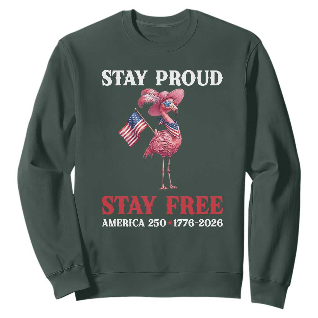 250 Years Anniversary Sweatshirt Flamingo 4Th Of July Patriotic USA Independence Flamerica