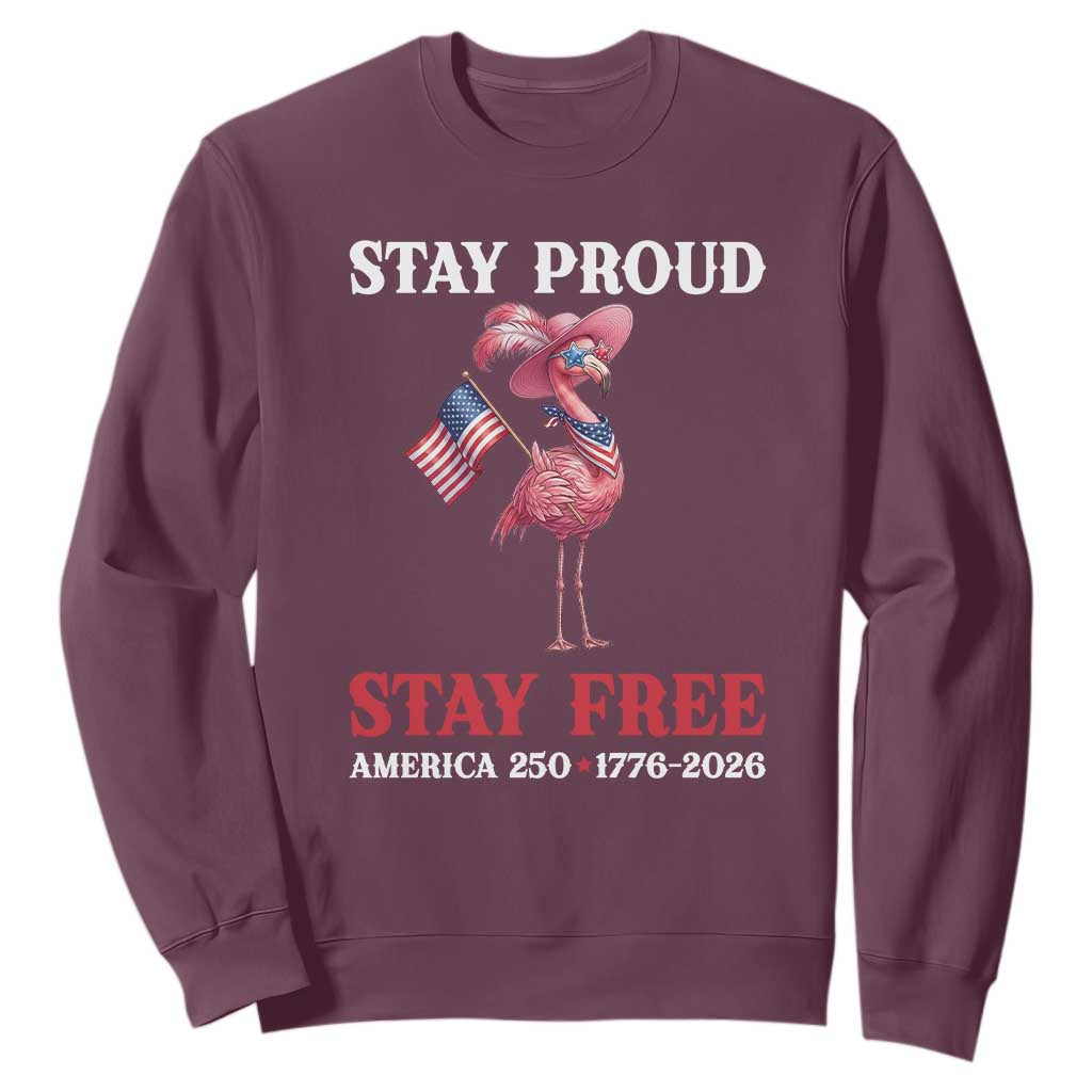 250 Years Anniversary Sweatshirt Flamingo 4Th Of July Patriotic USA Independence Flamerica