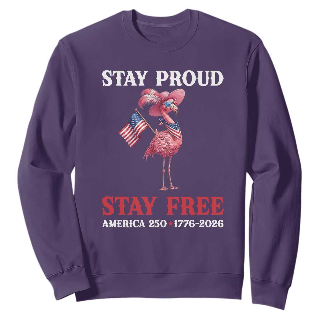 250 Years Anniversary Sweatshirt Flamingo 4Th Of July Patriotic USA Independence Flamerica