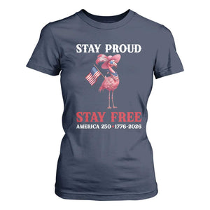 250 Years Anniversary T Shirt For Women Flamingo 4Th Of July Patriotic USA Independence Flamerica