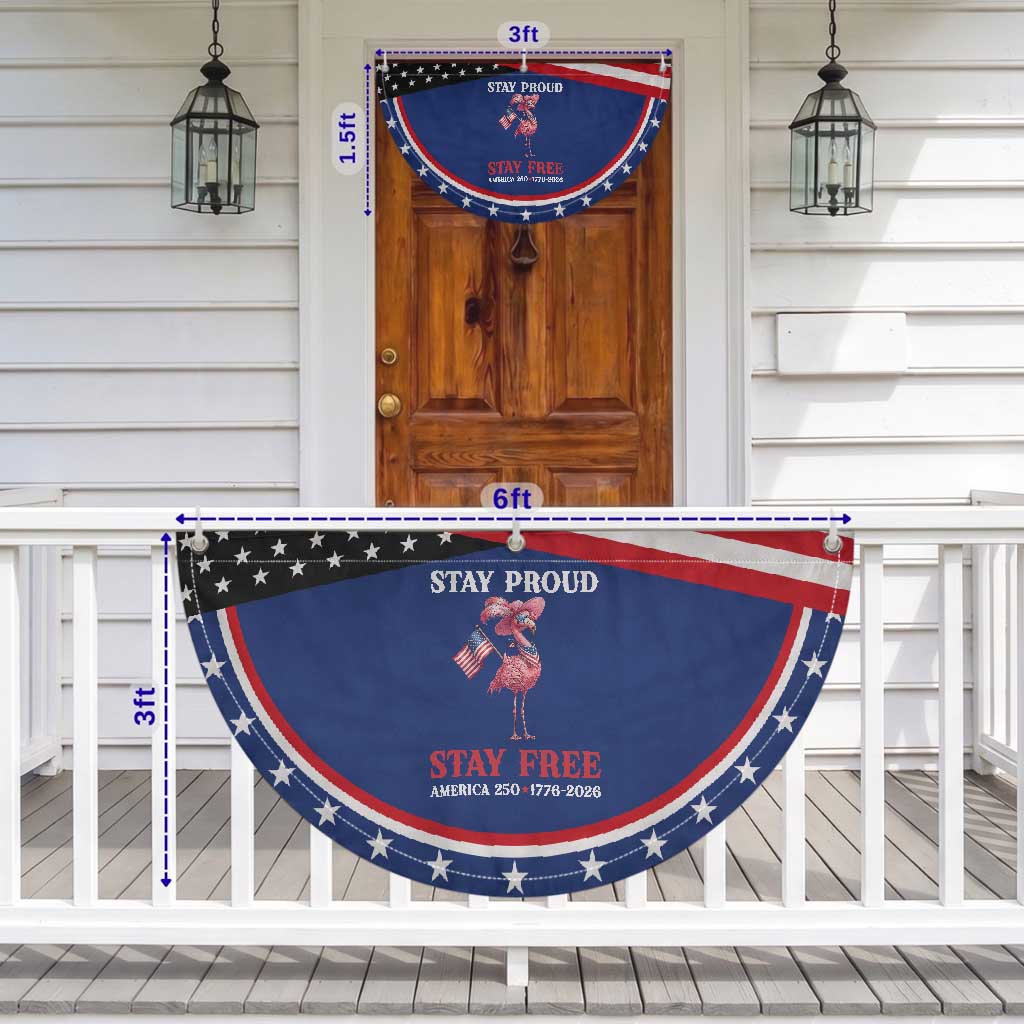Chill The Fourth Out Patriotic Fan Flag Flamerica Flamingo 4th Of July