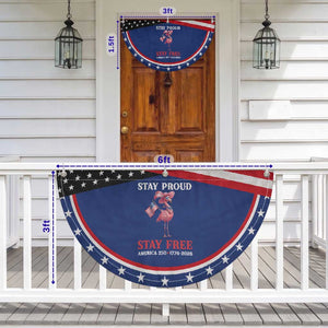 Chill The Fourth Out Patriotic Fan Flag Flamerica Flamingo 4th Of July