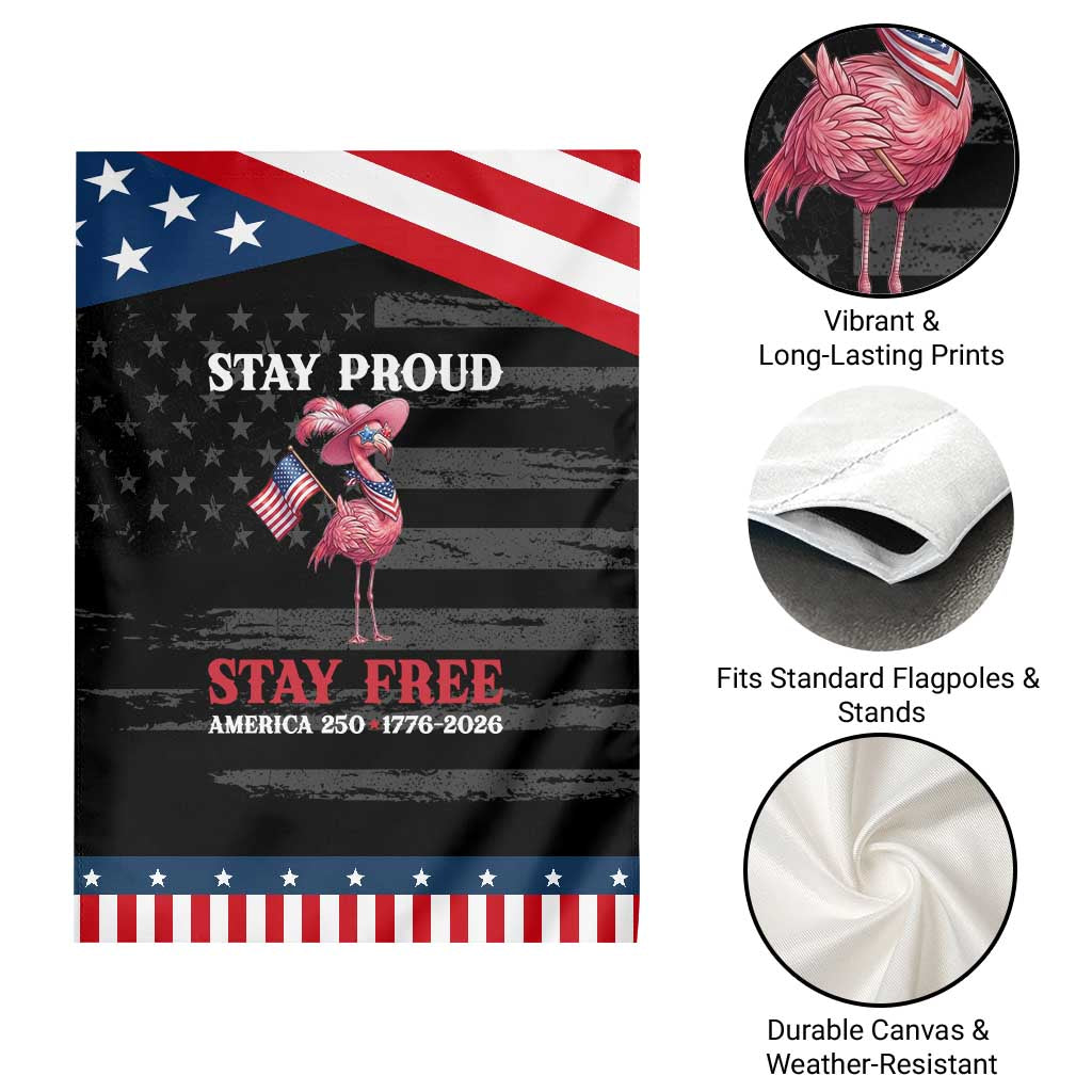 250 Years Anniversary Patriotic Garden Flag Flamingo 4Th Of July USA Independence Flamerica TS14 Print Your Wear