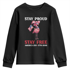 250 Years Anniversary Youth Sweatshirt Flamingo 4Th Of July Patriotic USA Independence Flamerica
