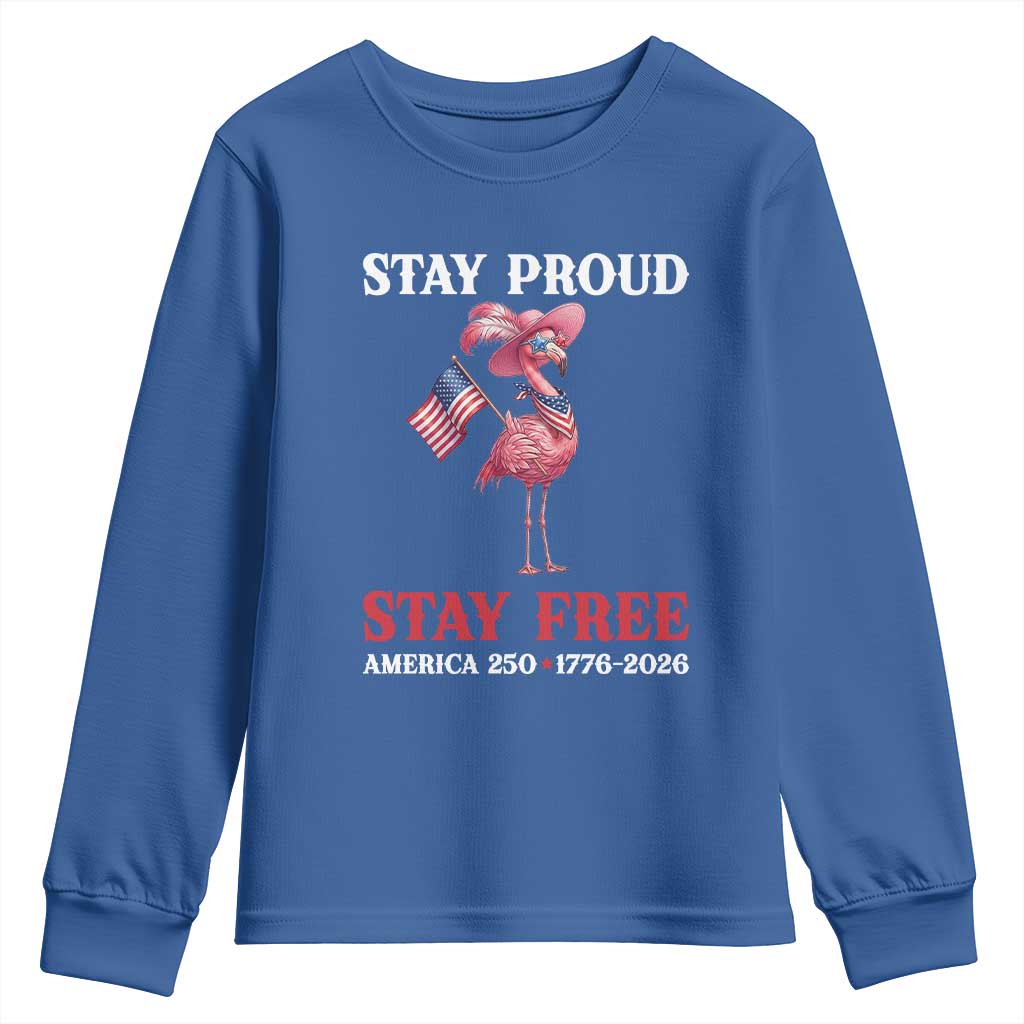 250 Years Anniversary Youth Sweatshirt Flamingo 4Th Of July Patriotic USA Independence Flamerica